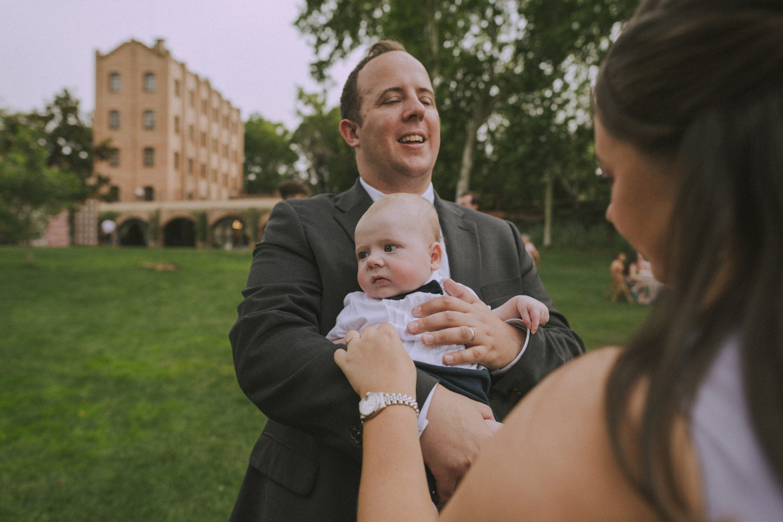 Wedding photographer in Barcelona at La Farinera with authentic wedding style Spain