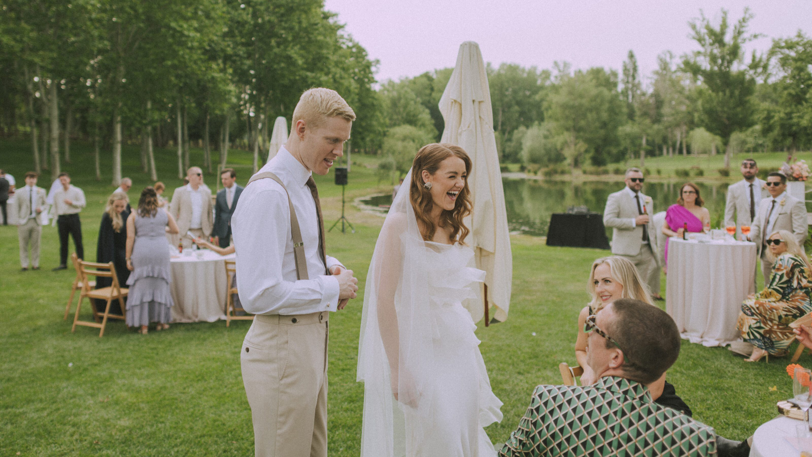 Wedding photographer in Barcelona at La Farinera with analog wedding look Catalonia Spain