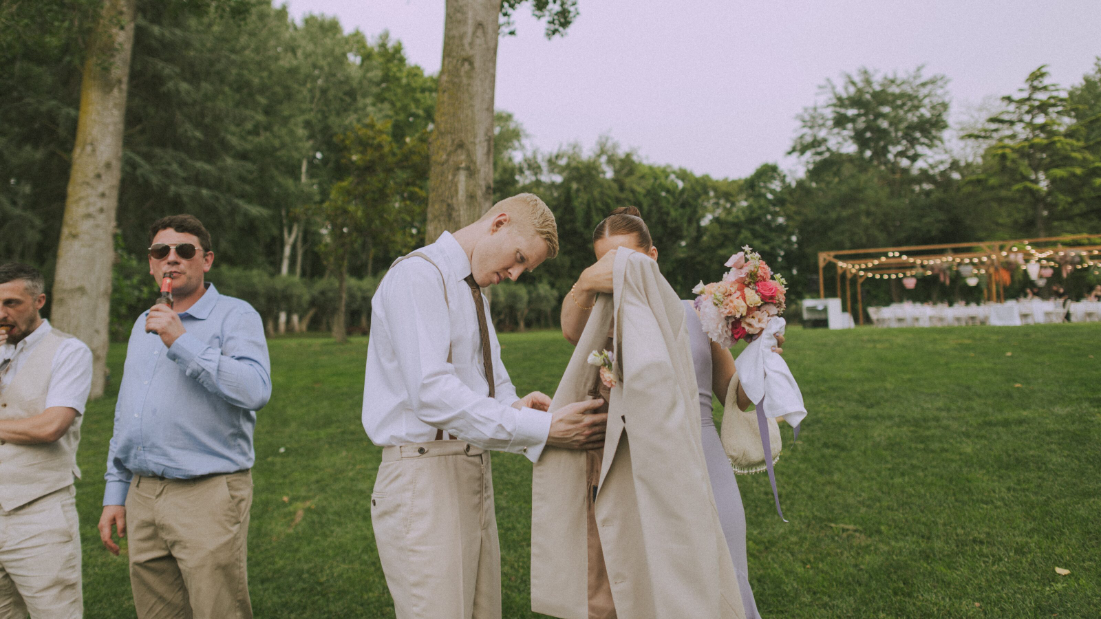 Wedding photographer in Barcelona at La Farinera with film wedding style Catalonia Spain