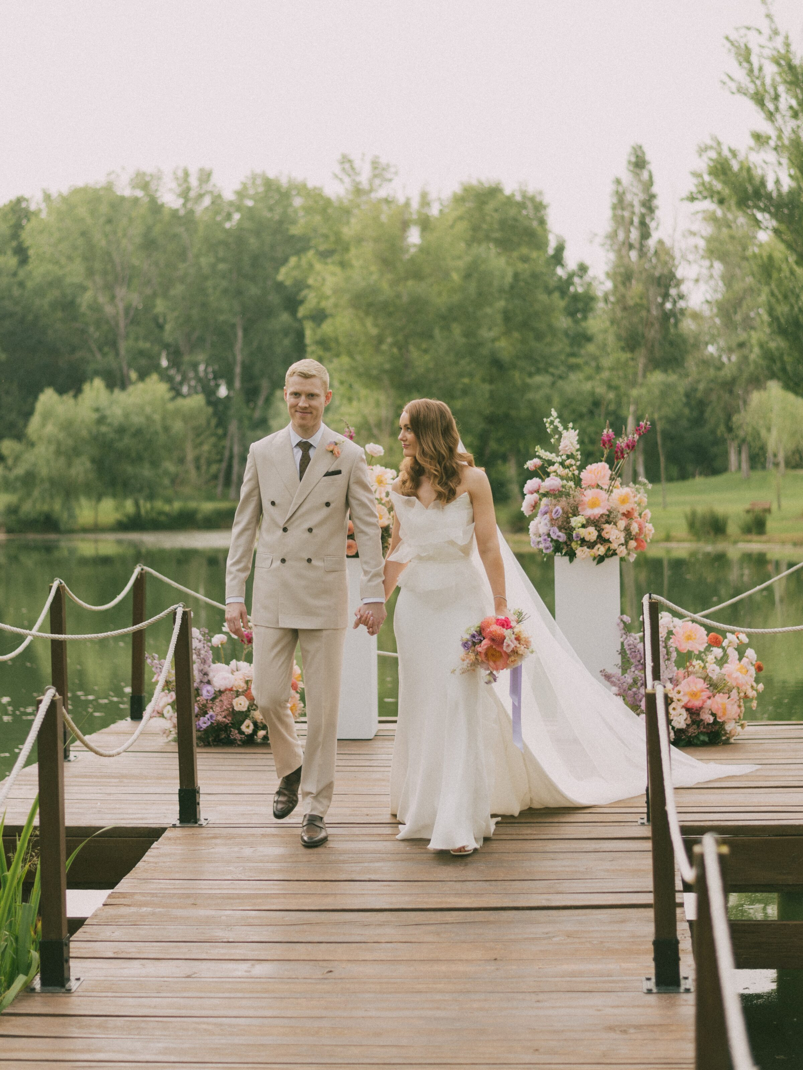 Wedding photographer in Barcelona at La Farinera with film wedding style Catalonia