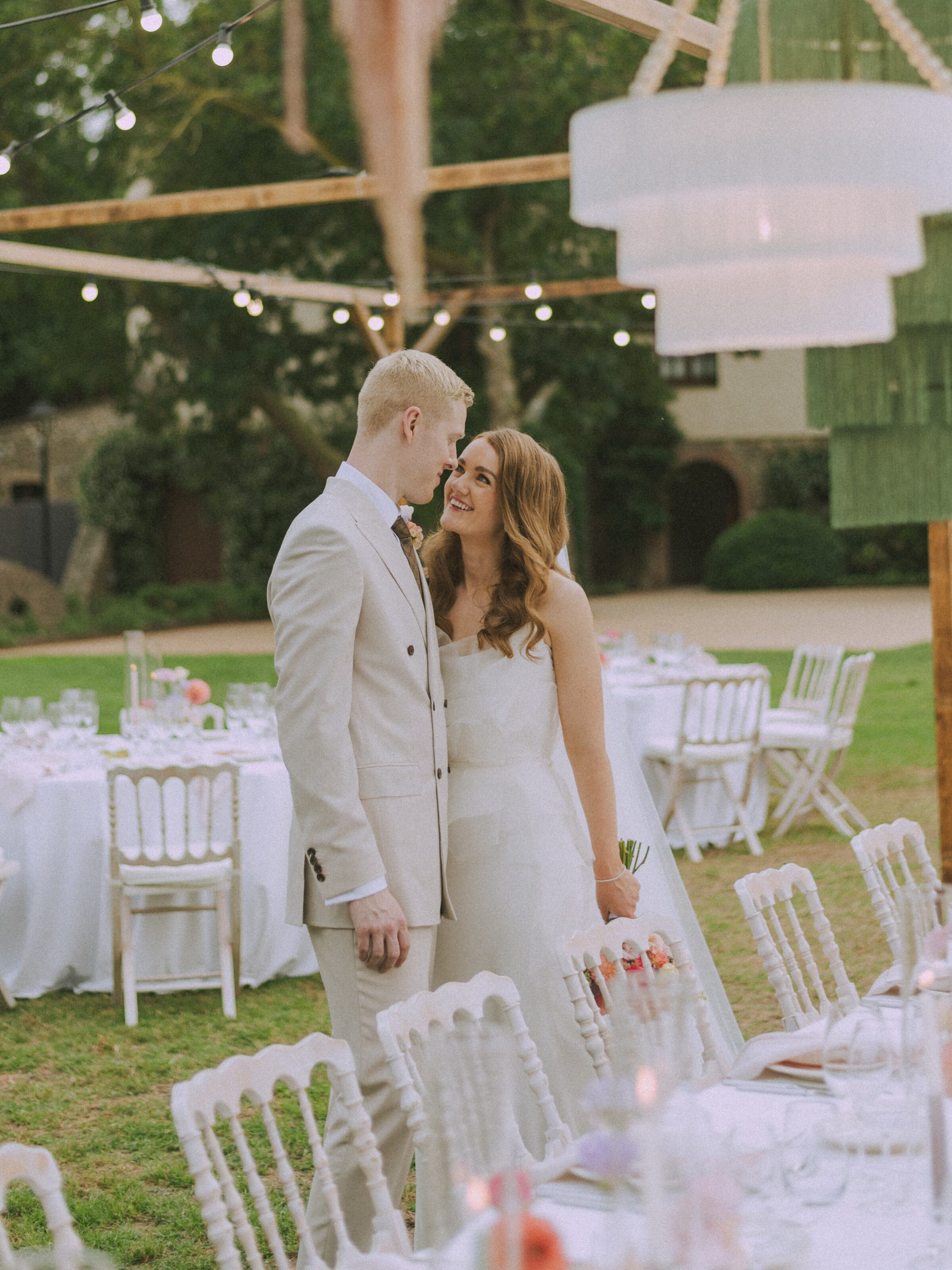 Wedding photographer in Barcelona at La Farinera with film wedding look Spain
