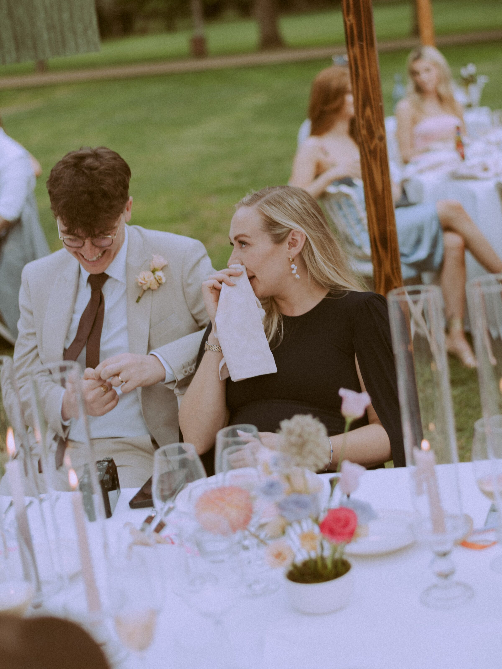 Wedding ceremony at La Farinera with film photography aesthetic, Barcelona