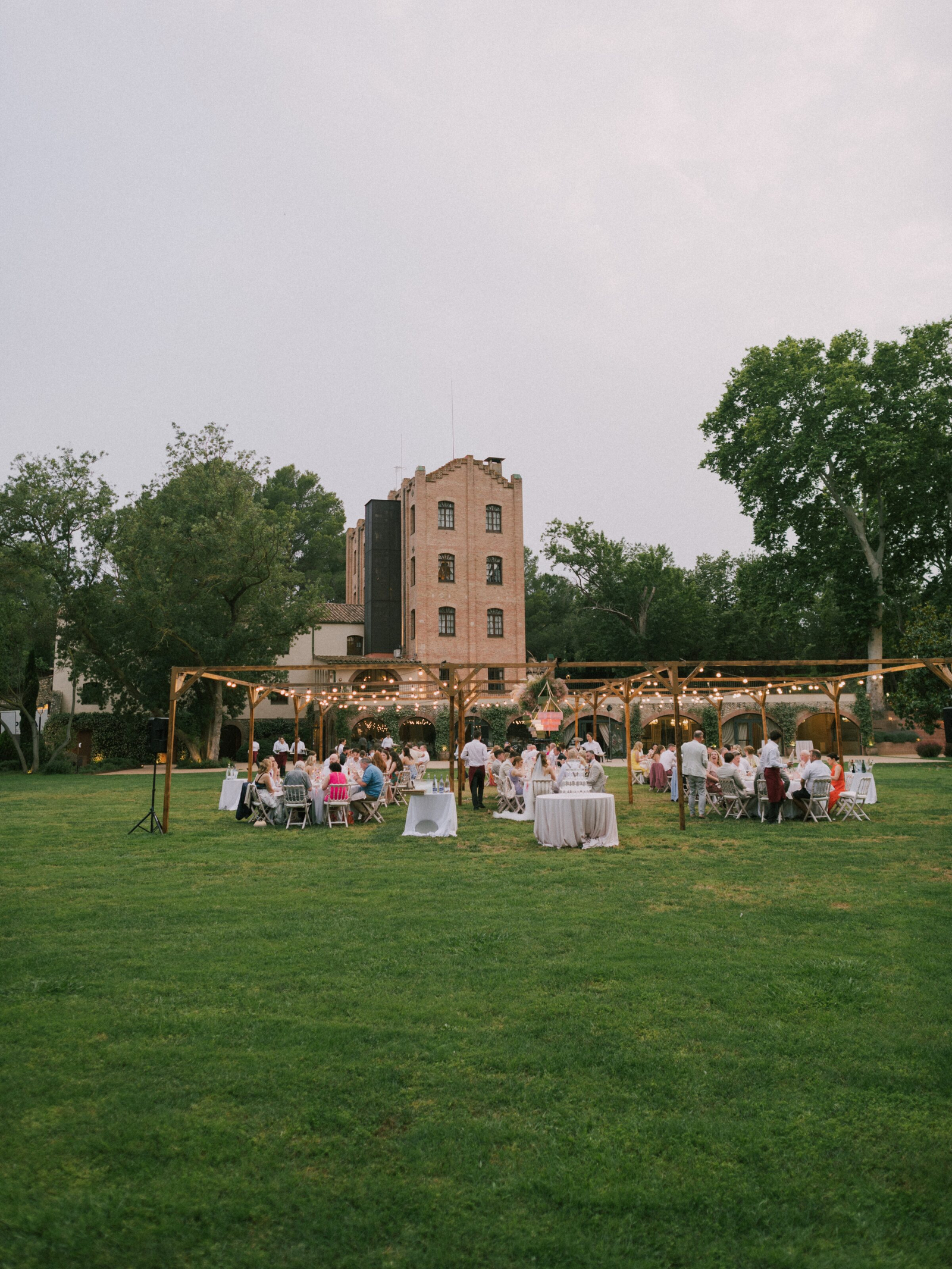 Wedding photographer in Barcelona at La Farinera with candid wedding photo Catalonia