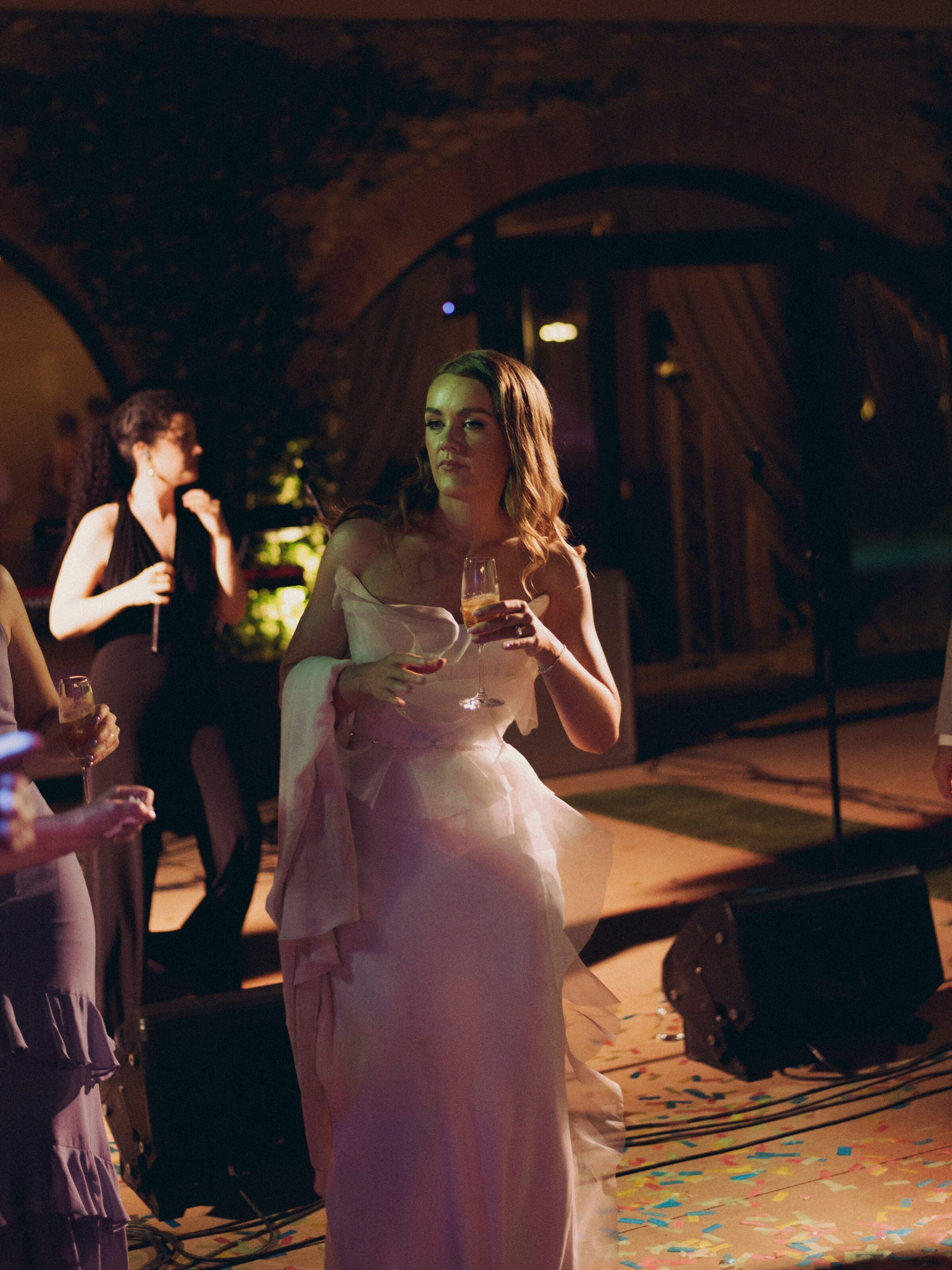 Wedding photographer in Barcelona at La Farinera with analog wedding look Barcelona