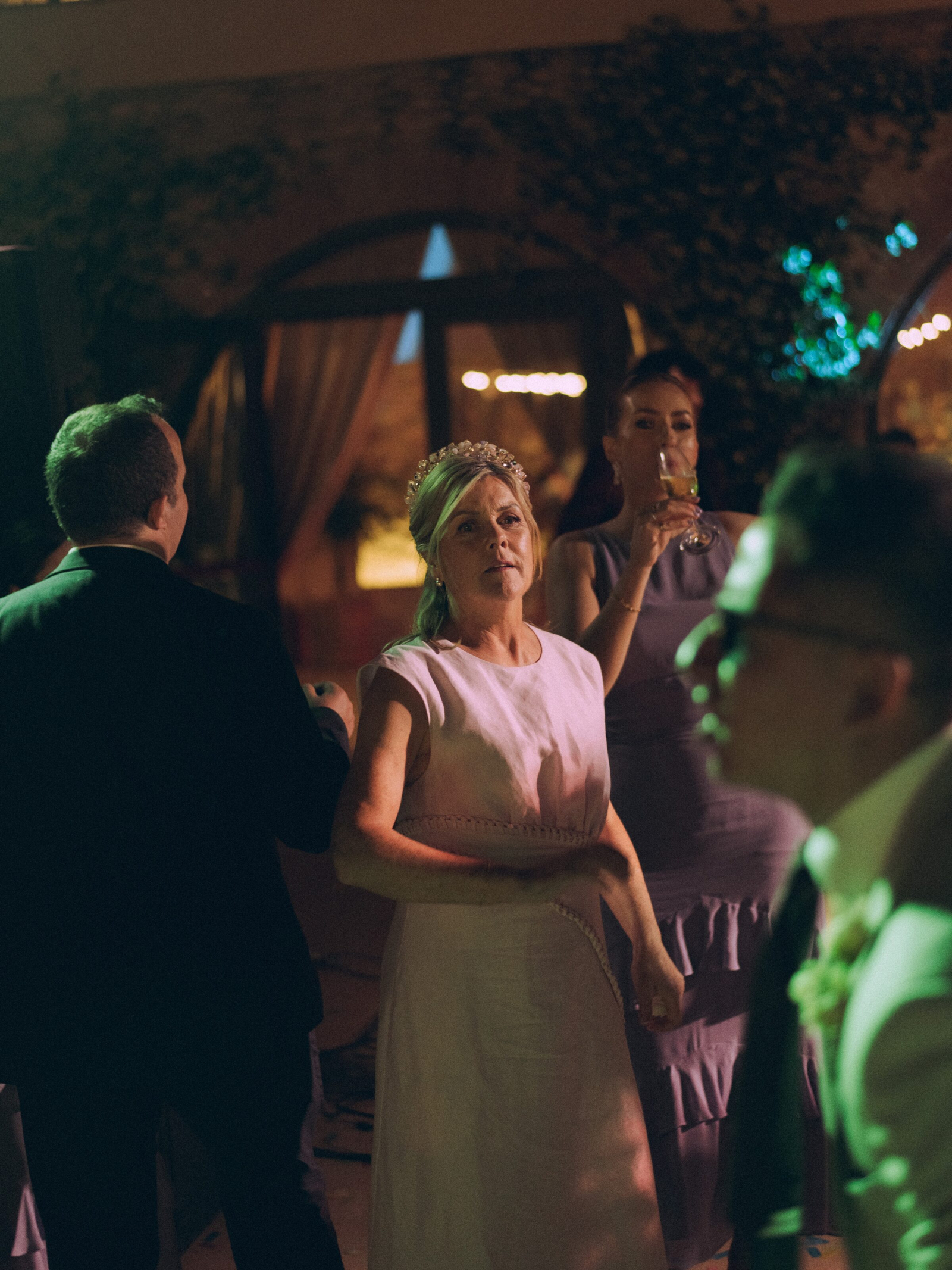 Wedding photographer in Barcelona at La Farinera with candid wedding look Barcelona