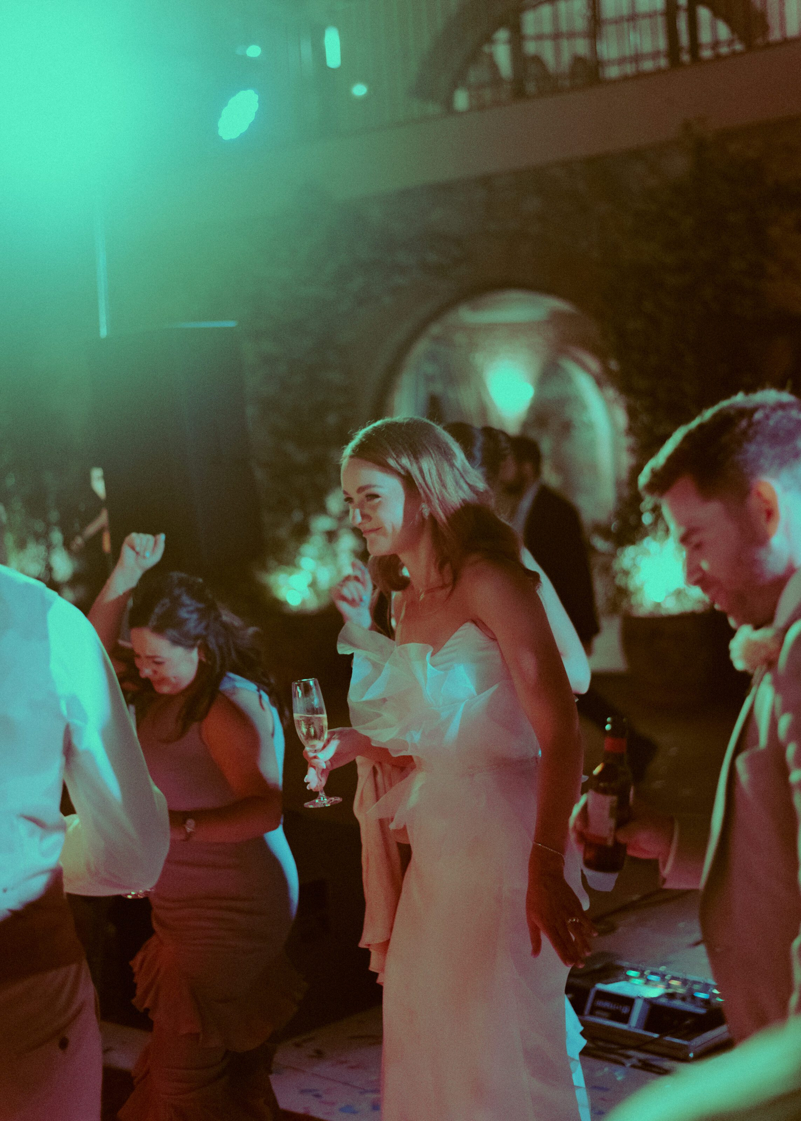 Wedding photographer in Barcelona at La Farinera with film wedding look Barcelona