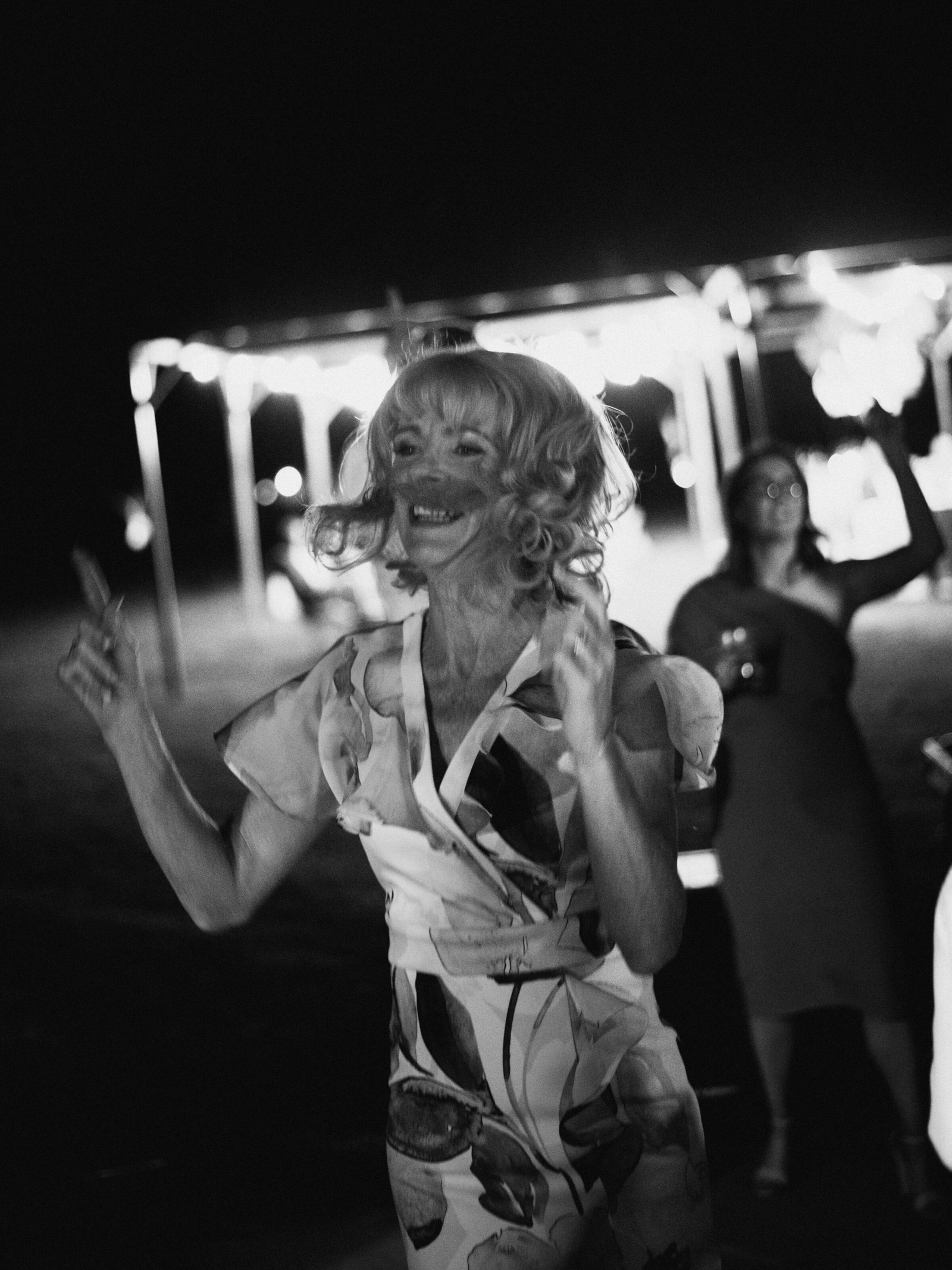 Candid moment captured with film photography at La Farinera wedding venue
